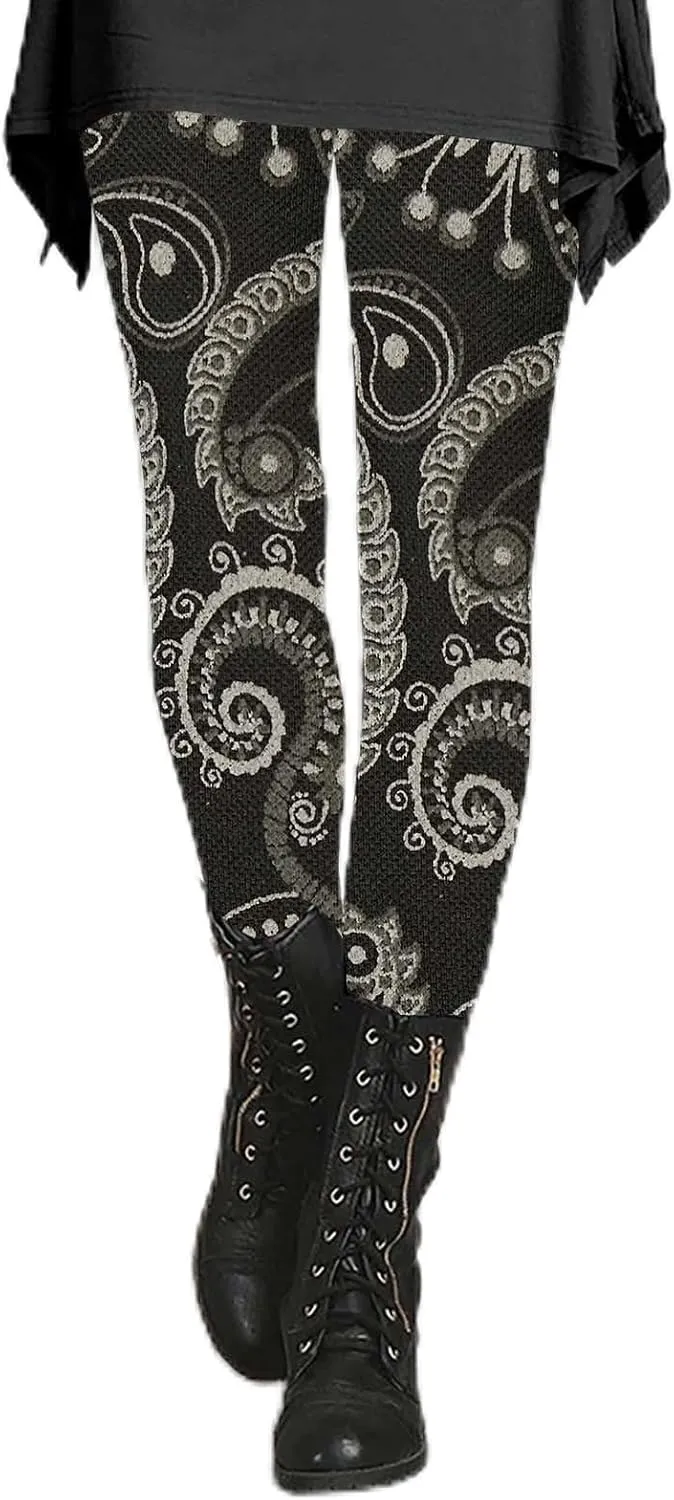 Patterned Exercise Leggings for Women with Pockets Compression Workout Leggings Women Womans Leggings