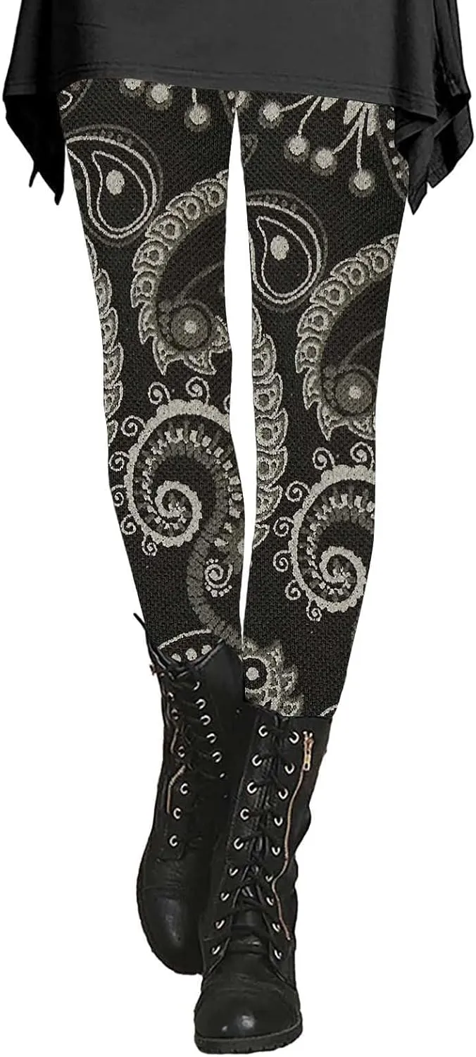 Patterned Exercise Leggings for Women with Pockets Compression Workout Leggings Women Womans Leggings