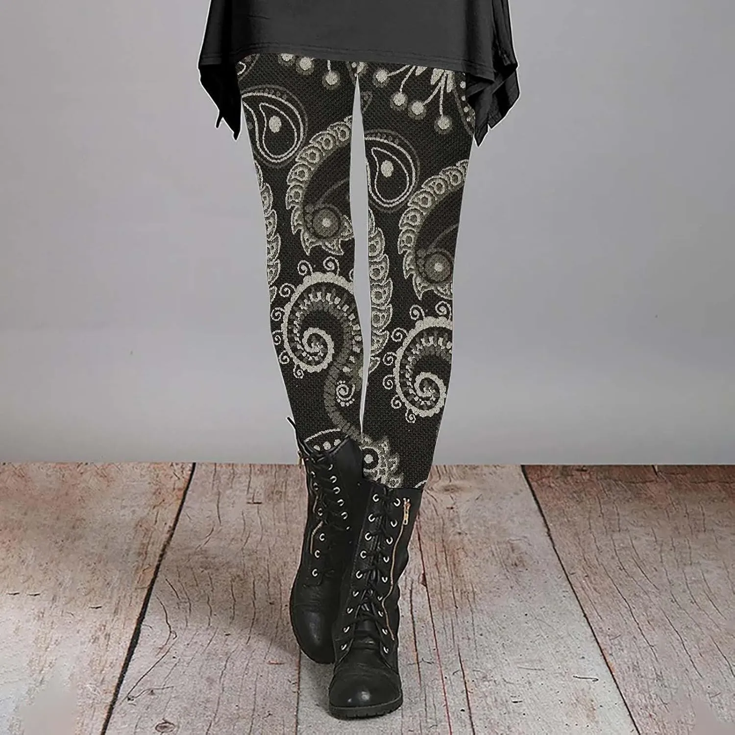 Patterned Exercise Leggings for Women with Pockets Compression Workout Leggings Women Womans Leggings