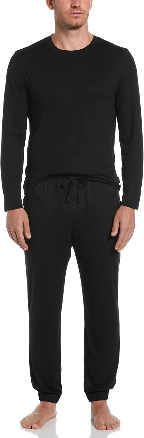 Perry Ellis Men's Portfolio Long Sleeve Deluxe Touch Crewneck Sweatshirt, Soft Stretch Fabric, Loose Fit, Loungewear