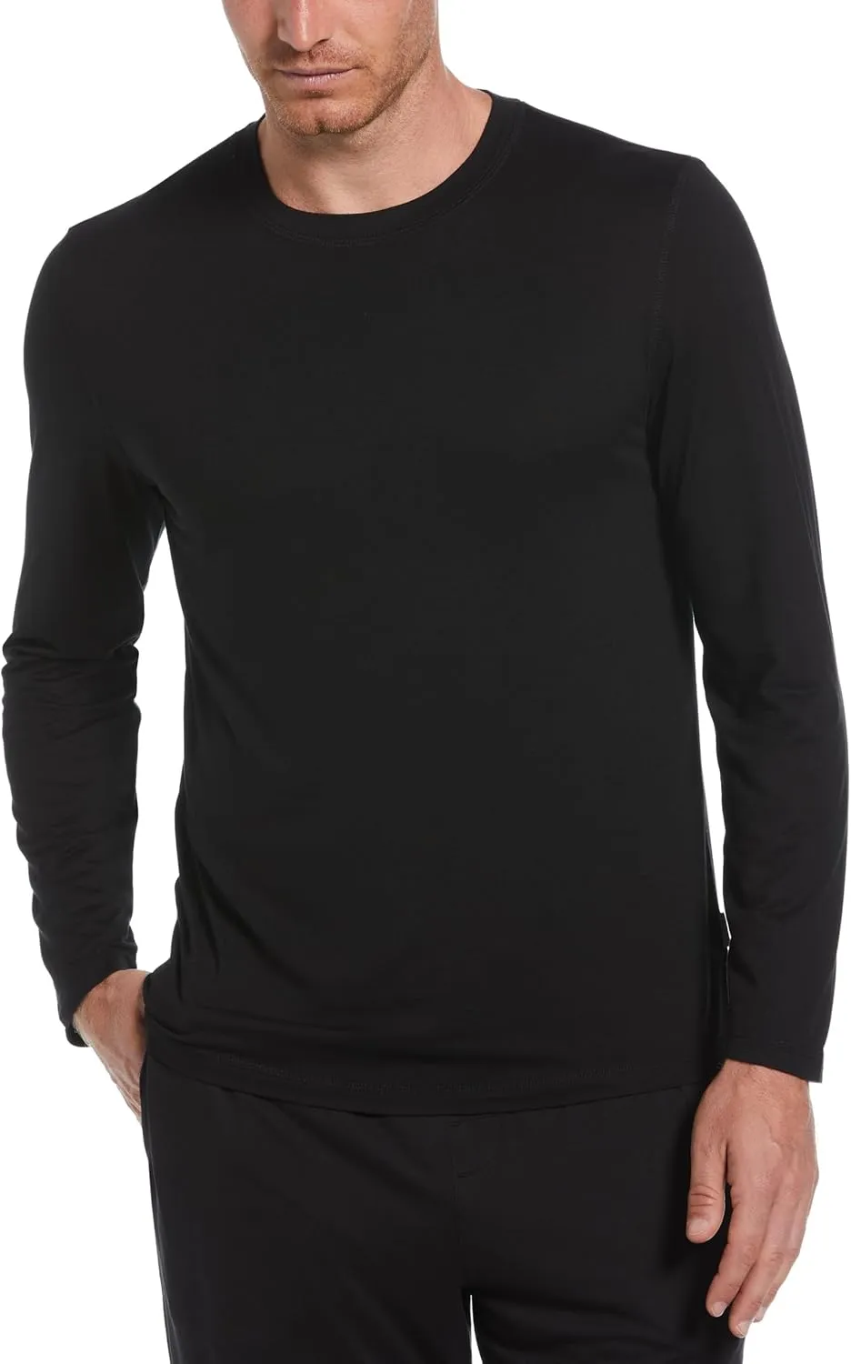 Perry Ellis Men's Portfolio Long Sleeve Deluxe Touch Crewneck Sweatshirt, Soft Stretch Fabric, Loose Fit, Loungewear