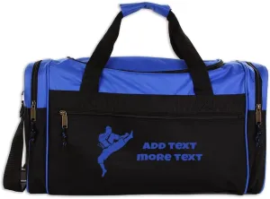 Personalized Sport Deluxe Karate Bag/Duffel Bag With Custom Name & Text - Martial arts