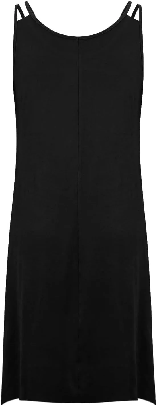 Plus Size Dress for Women Summer Casual Tank Dresses Irregular Hem Sleeveless Loose Fit Sleep Dress