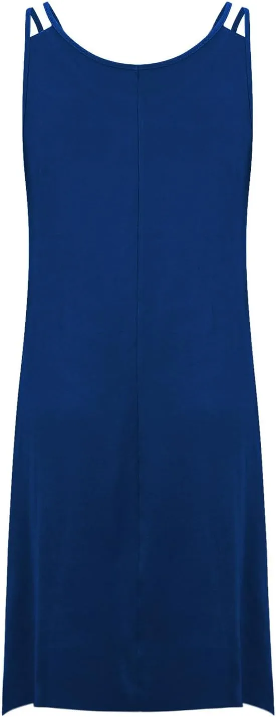 Plus Size Dress for Women Summer Casual Tank Dresses Irregular Hem Sleeveless Loose Fit Sleep Dress