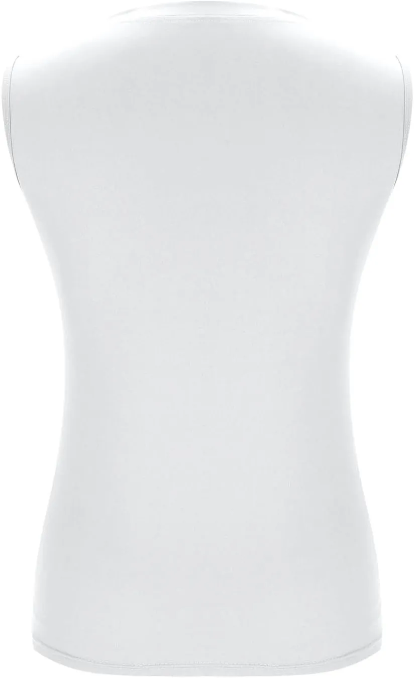 Plus Size Tank Tops for Women Solid Basic Sleeveless Crew Neck Button T-Shirt Casual Loose Fit Yoga Workout Blouse