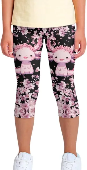 Renewold Girls' Leggings Girls Capri Leggings Yoga Pants Dance Trousers Clothing