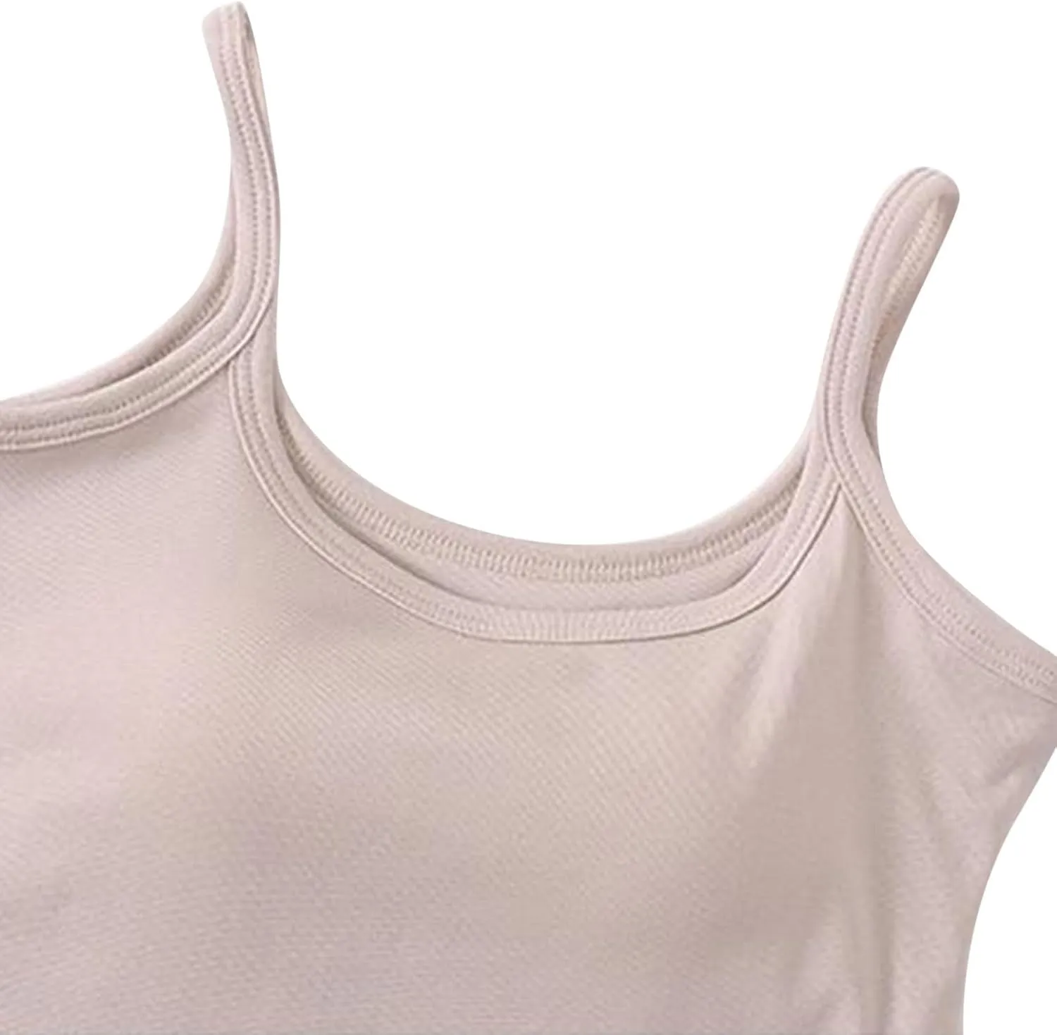 Seamless Sports Bra Cropped Tank Top for Women Spaghetti Straps Workout Tops Ribbed Cami Shirts Undershirt