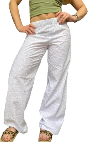 Seyurigaoka Y2K Striped Pajamas Pants for Women Cute Wide Leg Pinstripe Sleep Pj Bottoms Preppy Lounge Pants Trousers