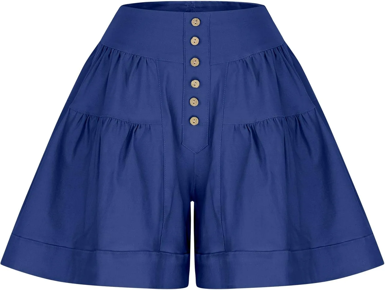 Shorts for Women 2025 Summer Fleur Denim Casual High Waisted Buttons Flowy Jean Shorts Cute Beach Shorts