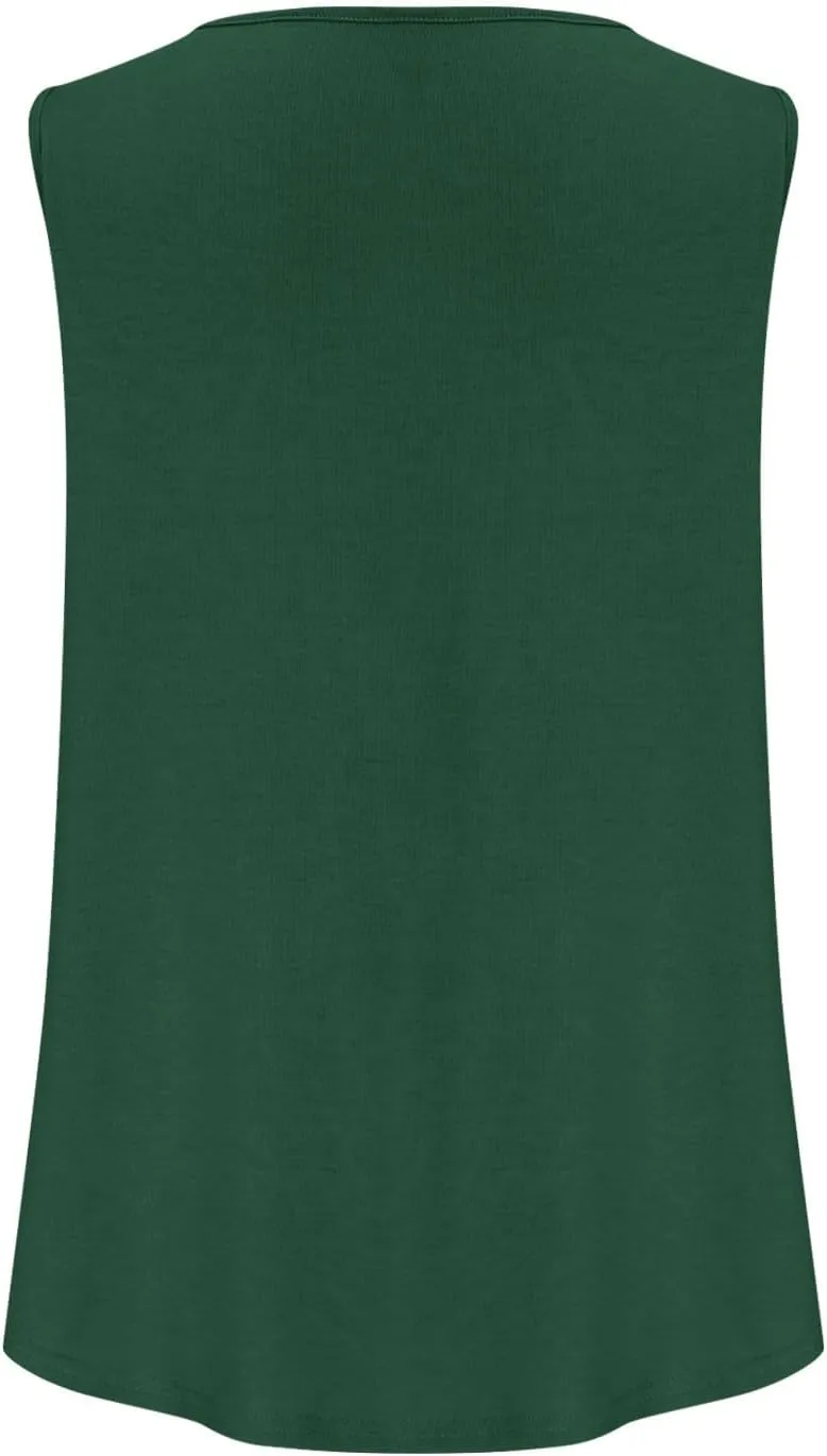 Square Neck Tank Tops for Women 2025 Summer Outfits Casual Loose Fit Sleeveless Shirts Solid Color Dressy Blouses