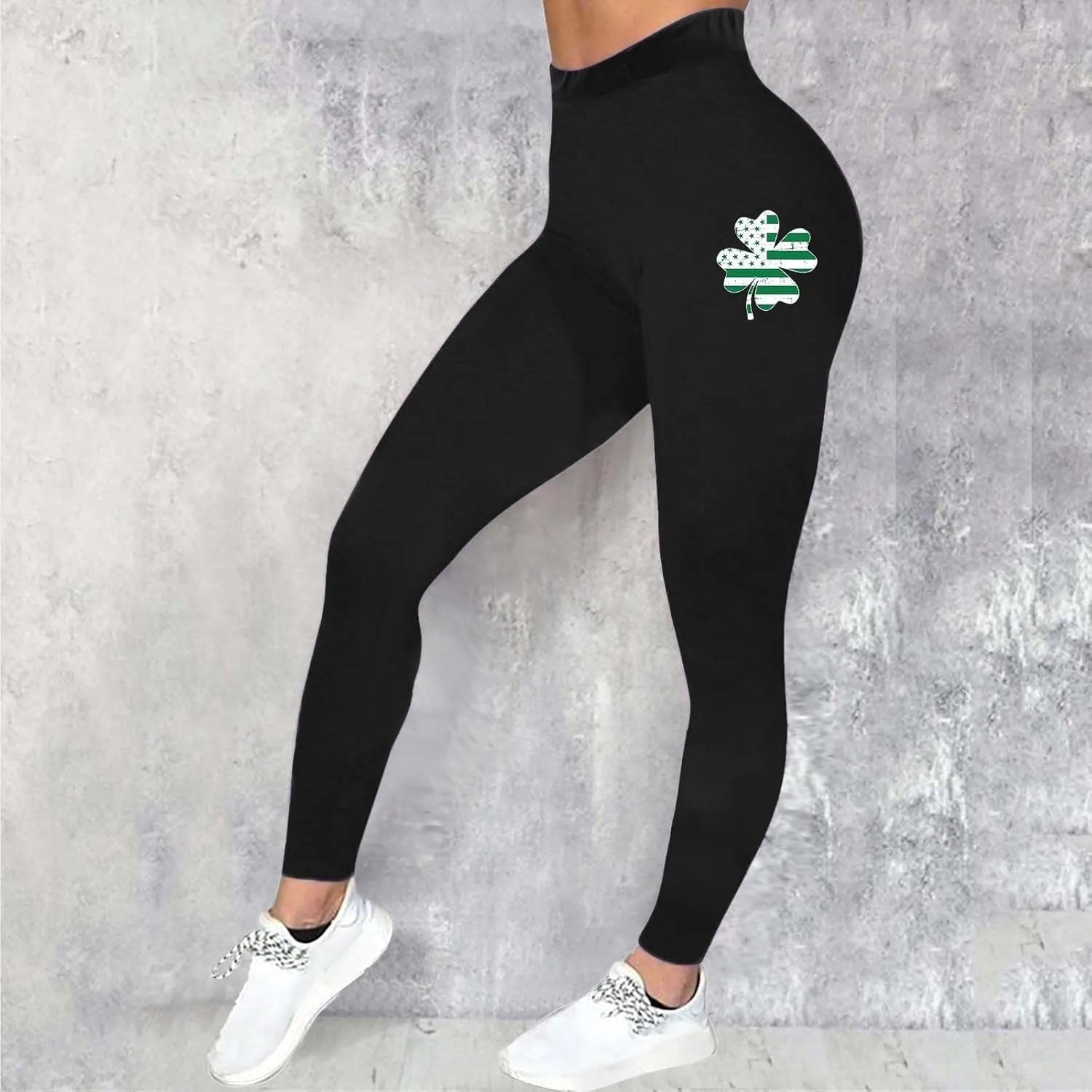 St Patricks Day Tummy Contral Leggings for Women Women's St Day Leggings Irish Irish Leggings with Pockets for