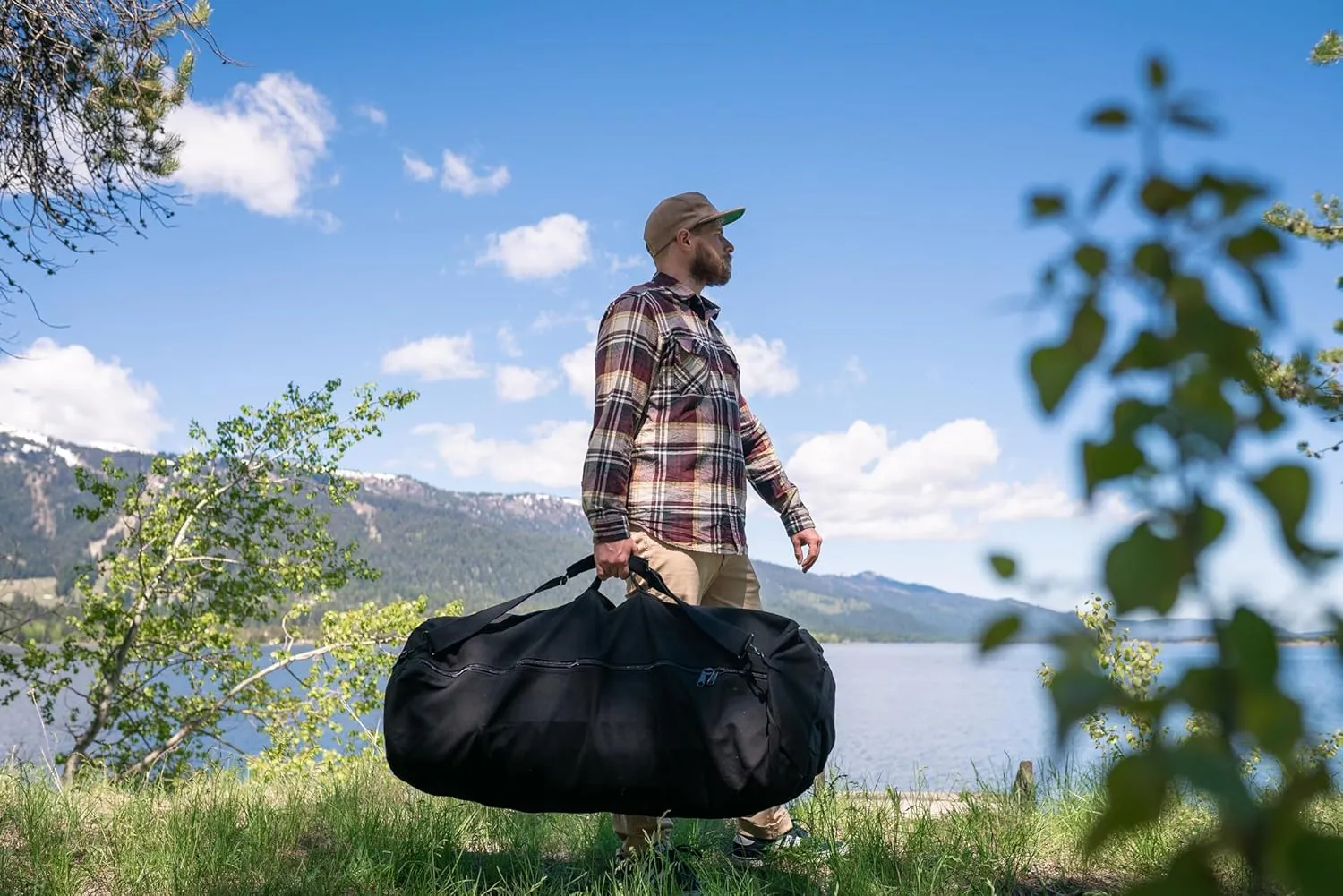 STANSPORT - Deluxe Duffel Bag With Zipper For Gym, Travel, & Storage