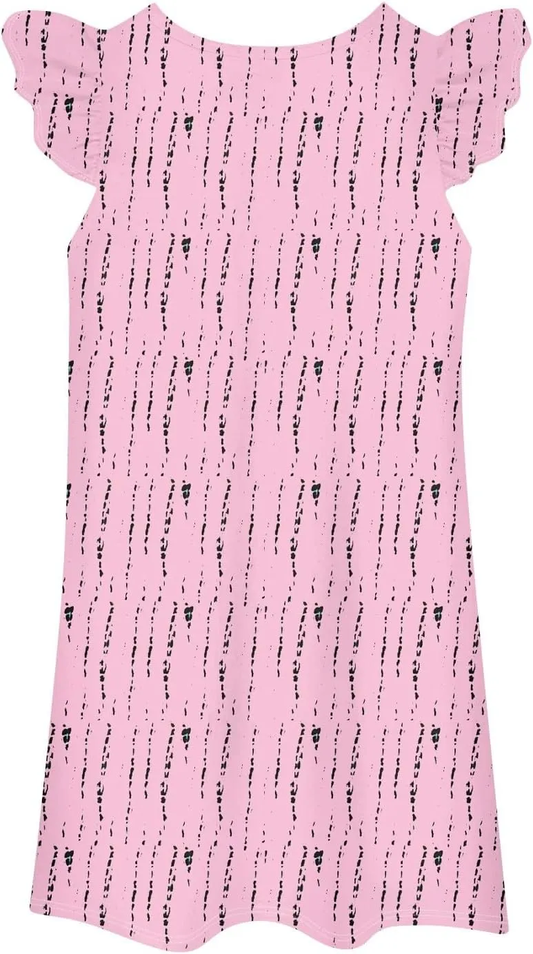 Summer Dresses for Women 2025 Solid Color Round Neck Dresses Tank Dresses Fly Sleeve Dresses Boho Dresses