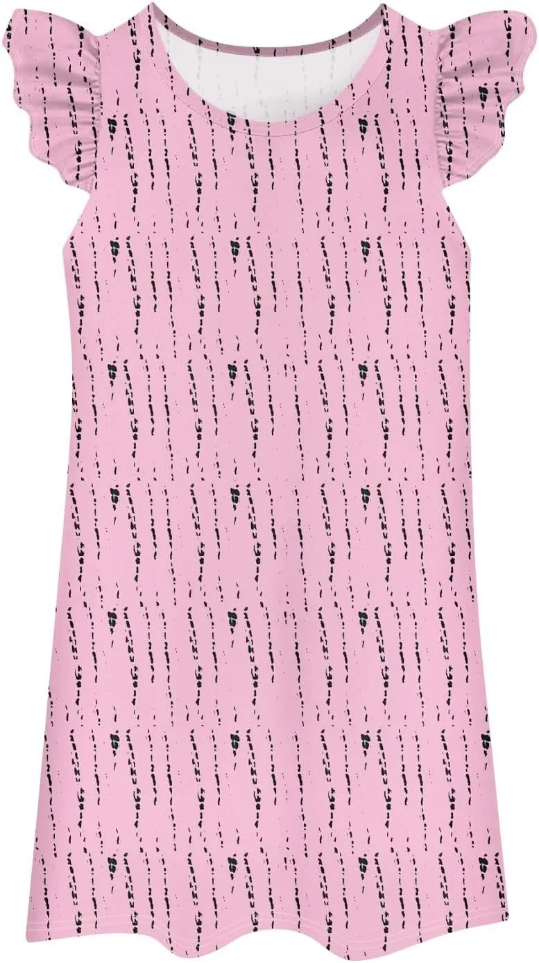 Summer Dresses for Women 2025 Solid Color Round Neck Dresses Tank Dresses Fly Sleeve Dresses Boho Dresses