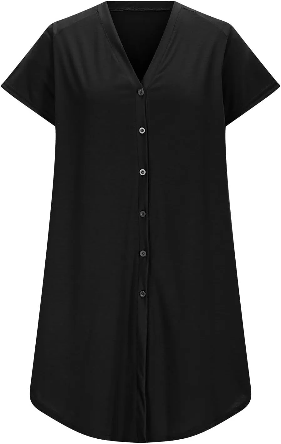 Summer Dresses for Women 2025,Button Down Shift Dresses Beach Vacation Fashion Sun Dresses Short Sleeve midi Dresses
