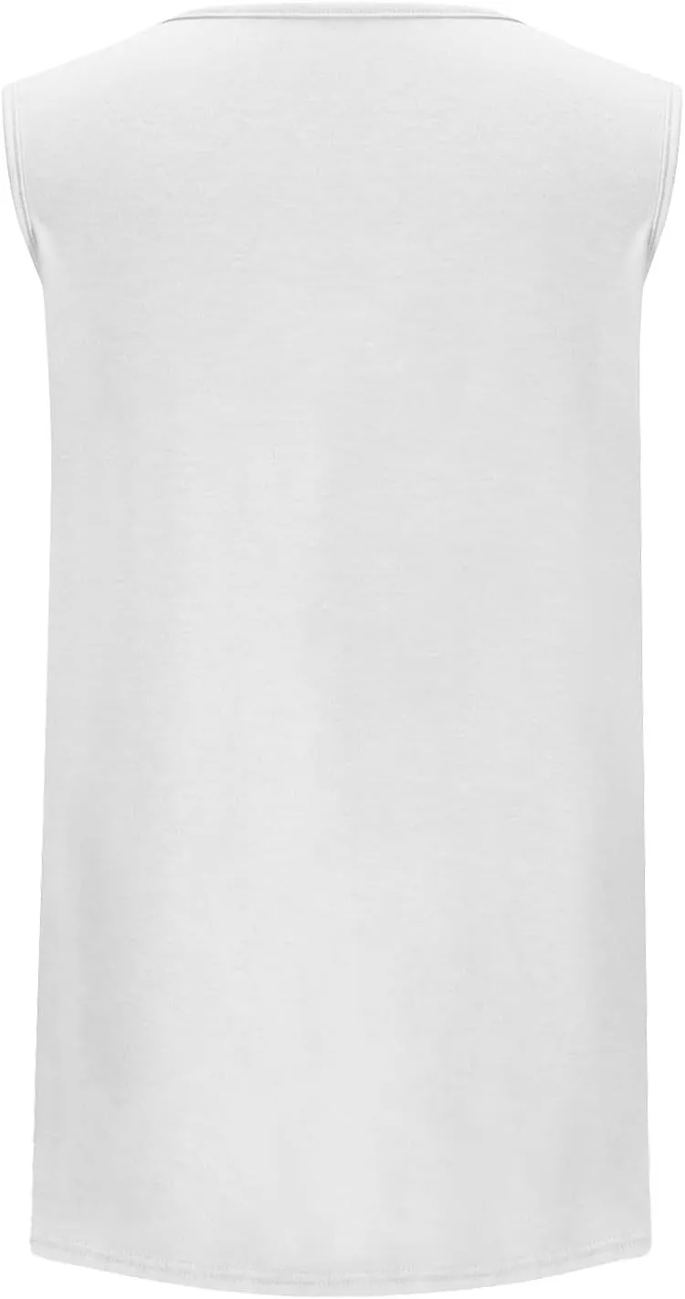 Summer Tank Top for Women Loose Sleeveless Shirts V Neck Pleated Front Ruched Tunic Basic Layer Tees with Curved Hem