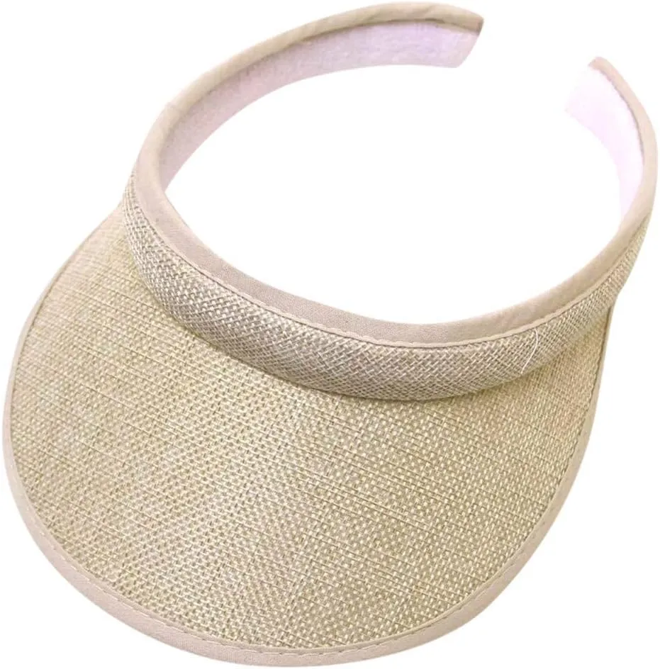 Summer Visor for Women Solid Adjustable Empty Top Baseball Cap Beach Travel Sports Ponytail Sun Hats