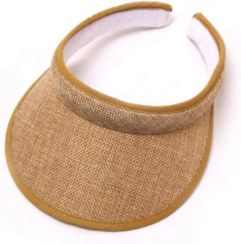 Summer Visor for Women Solid Adjustable Empty Top Baseball Cap Beach Travel Sports Ponytail Sun Hats