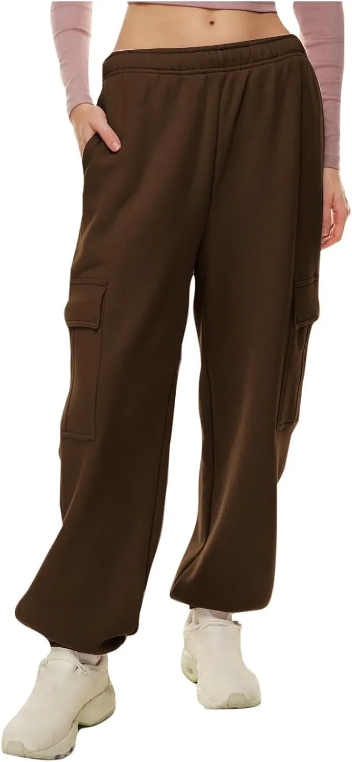 Sweatpants for Women-Womens Joggers with Pockets High Waist Lounge Trousers Baggy Cargo Pants for Yoga Workout Running