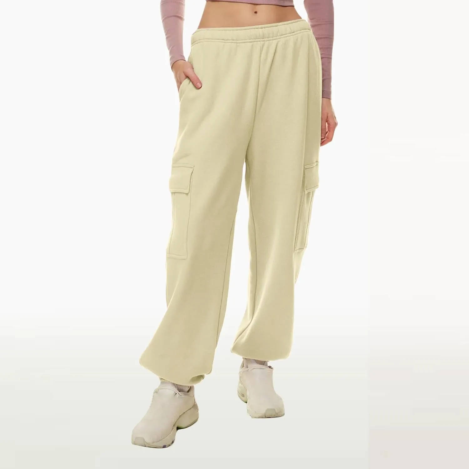 Sweatpants for Women-Womens Joggers with Pockets High Waist Lounge Trousers Baggy Cargo Pants for Yoga Workout Running