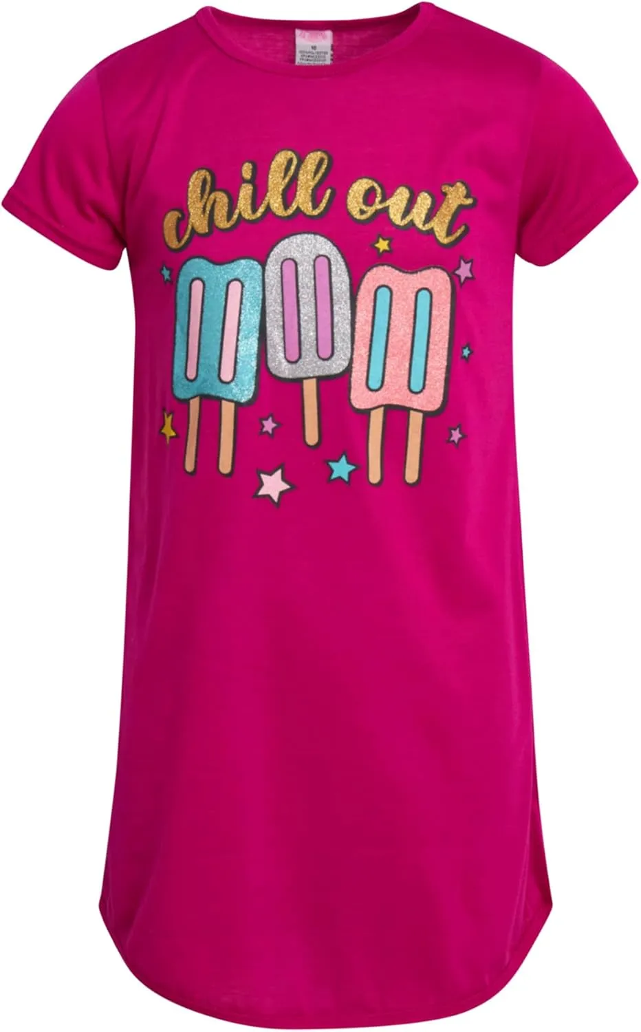 Sweet & Sassy Girls Nightgowns - 4 Pack Short Sleeve Night Gown Sleepwear Pajama Dress for Kids (Size: 4-14)