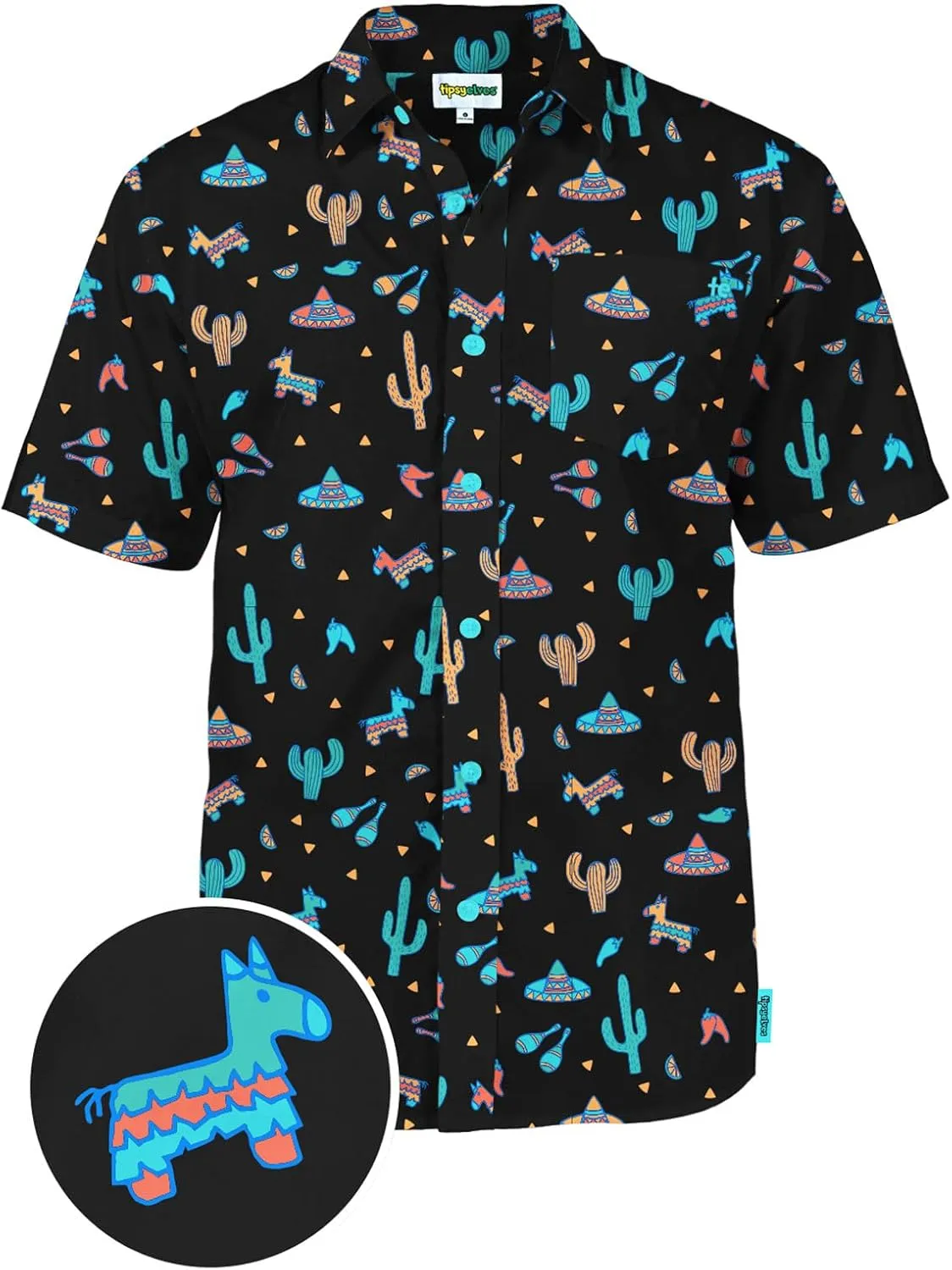 Tipsy Elves Hawaiian Shirts for Men - Men’s Casual Beach Summer Shirts - Stretch Fabric with Modern Fit