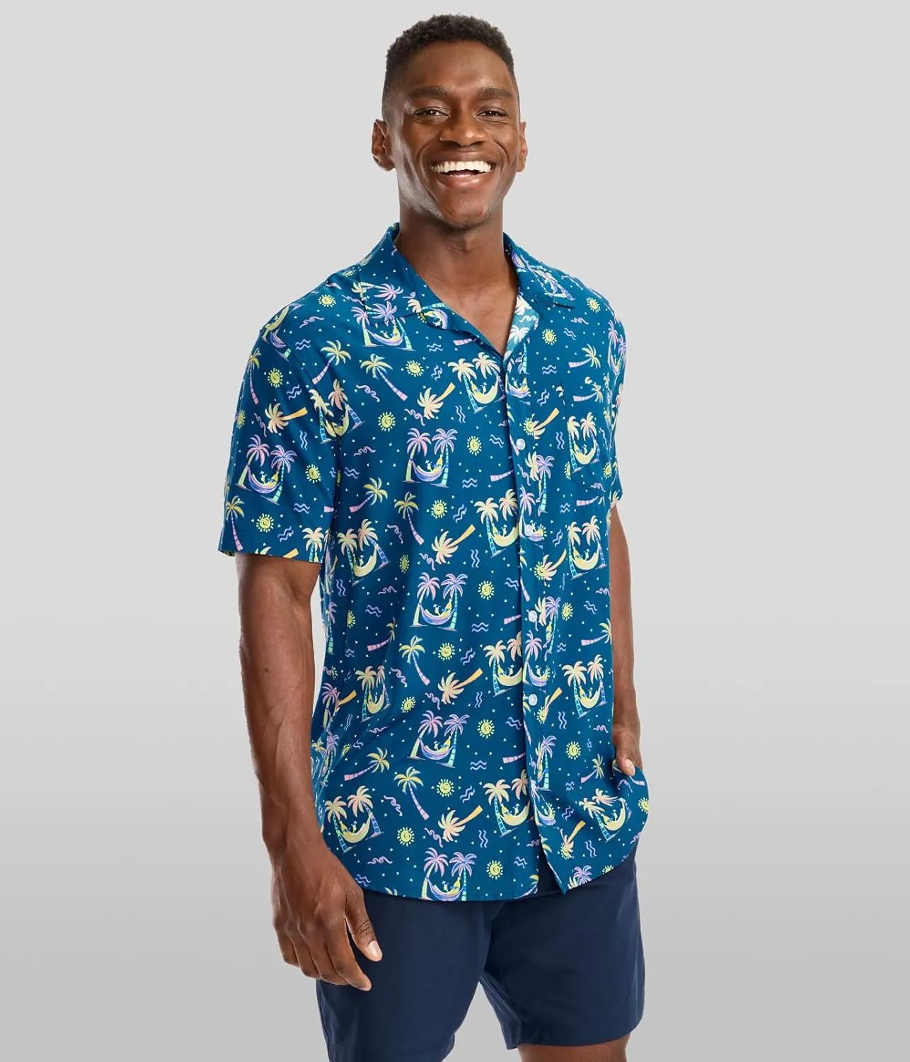 Tipsy Elves Hawaiian Shirts for Men - Men’s Casual Beach Summer Shirts - Stretch Fabric with Modern Fit