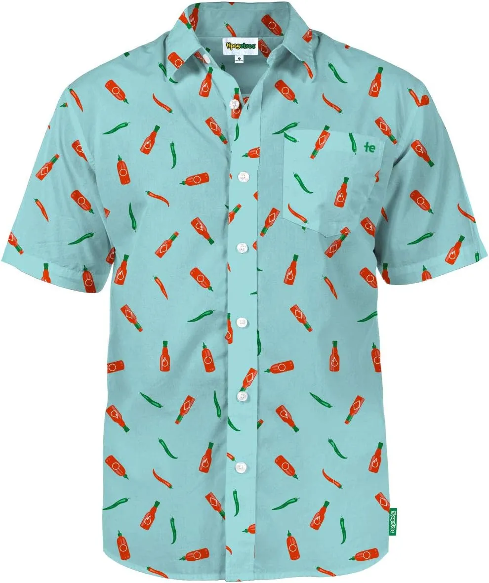 Tipsy Elves Hawaiian Shirts for Men - Men’s Casual Beach Summer Shirts - Stretch Fabric with Modern Fit