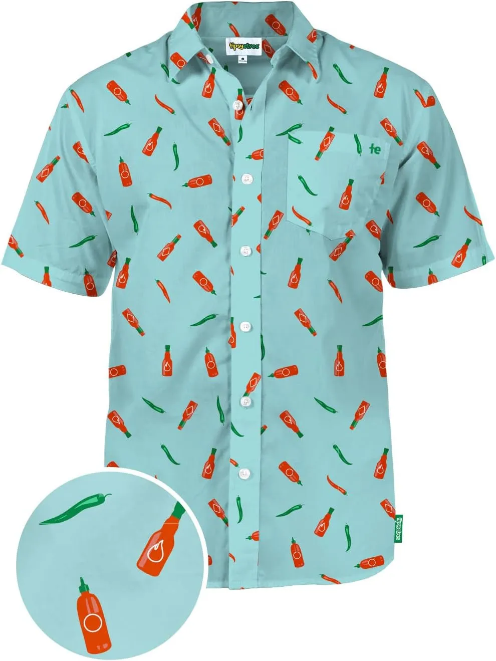 Tipsy Elves Hawaiian Shirts for Men - Men’s Casual Beach Summer Shirts - Stretch Fabric with Modern Fit