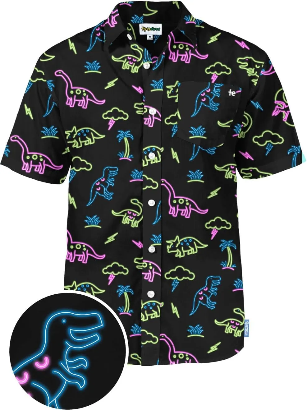 Tipsy Elves Hawaiian Shirts for Men - Men’s Casual Beach Summer Shirts - Stretch Fabric with Modern Fit