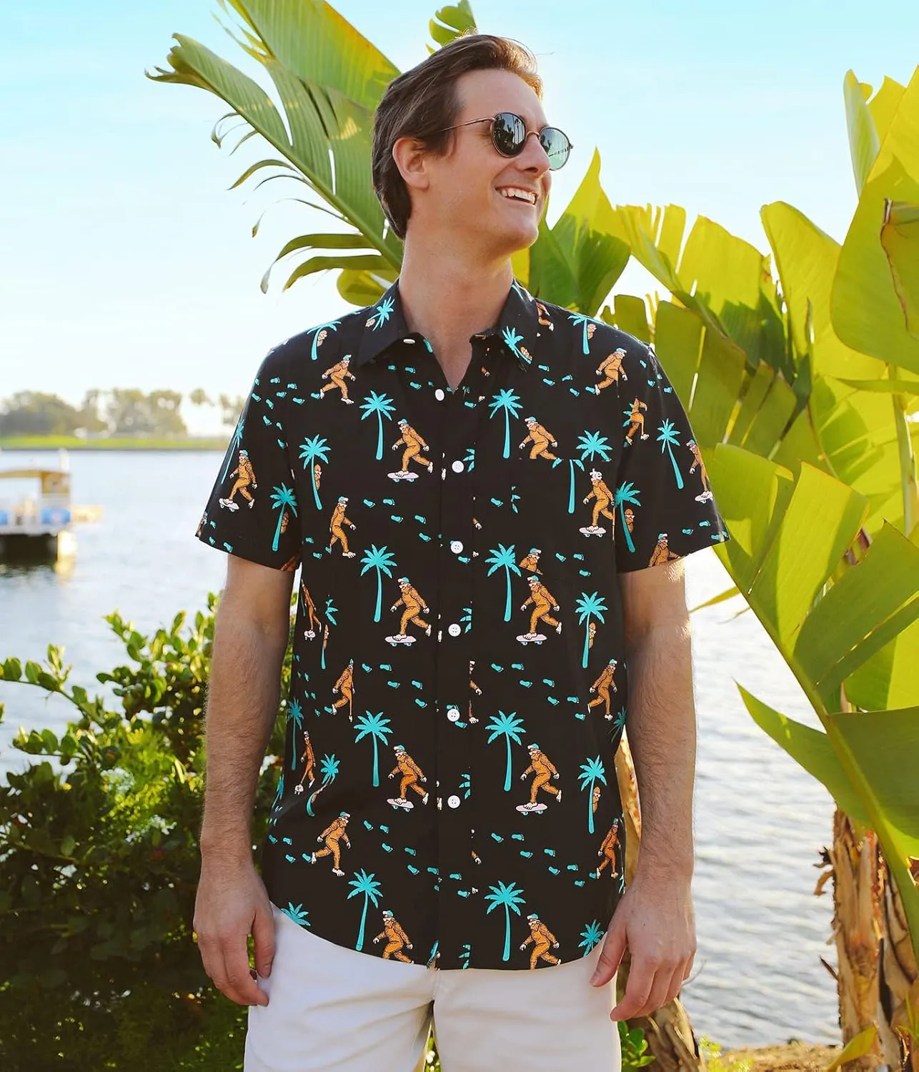 Tipsy Elves Hawaiian Shirts for Men - Men’s Casual Beach Summer Shirts - Stretch Fabric with Modern Fit