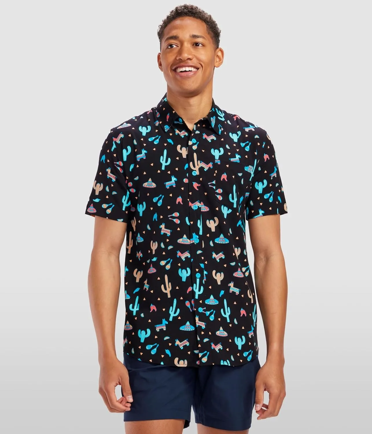 Tipsy Elves Hawaiian Shirts for Men - Men’s Casual Beach Summer Shirts - Stretch Fabric with Modern Fit