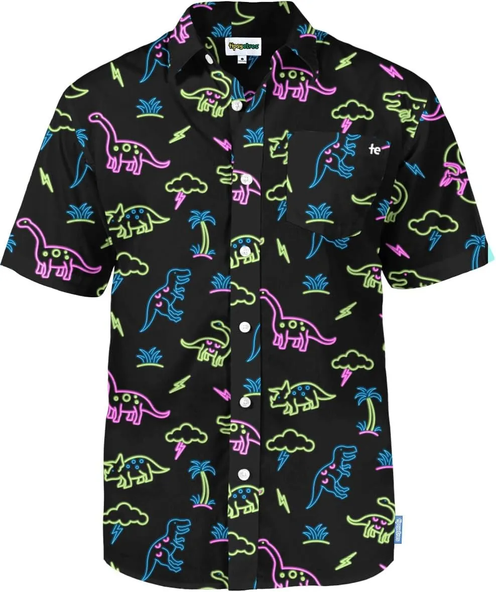 Tipsy Elves Hawaiian Shirts for Men - Men’s Casual Beach Summer Shirts - Stretch Fabric with Modern Fit