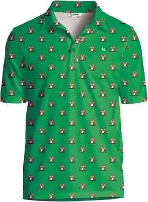 Tipsy Elves Men's Athletic Fit Golf Polo Shirt - Performance Golf Shirt for Men w/ 4-Way Stretch Moisture Wicking Fabric