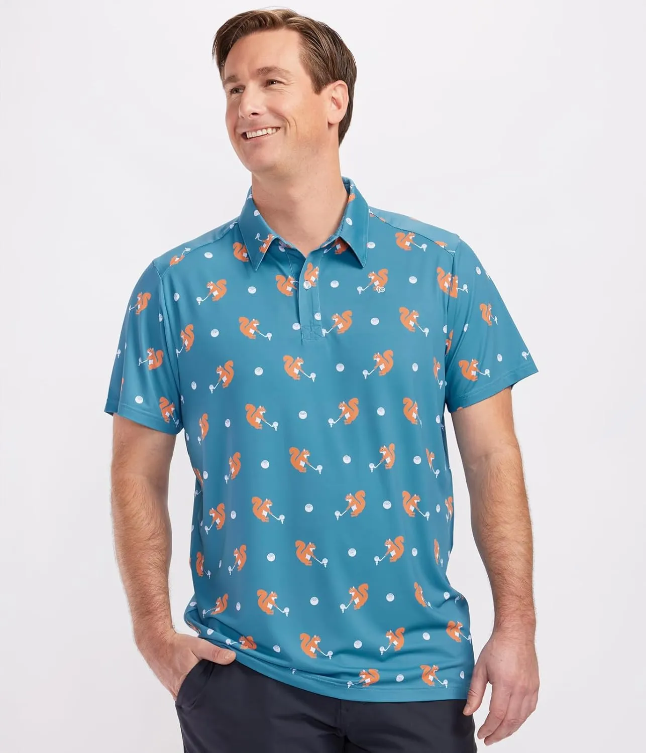 Tipsy Elves Men's Athletic Fit Golf Polo Shirt - Performance Golf Shirt for Men w/ 4-Way Stretch Moisture Wicking Fabric