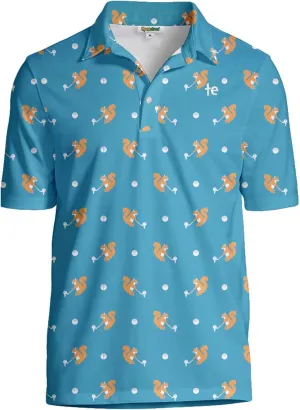 Tipsy Elves Men's Athletic Fit Golf Polo Shirt - Performance Golf Shirt for Men w/ 4-Way Stretch Moisture Wicking Fabric