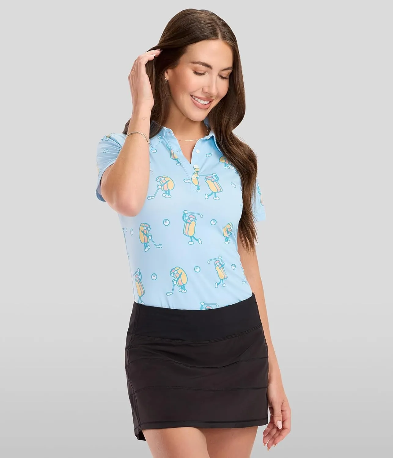 Tipsy Elves Quick Dry Women's Golf Shirt - Short Sleeve Tennis Shirts for Women - Cute Pickleball Outfits