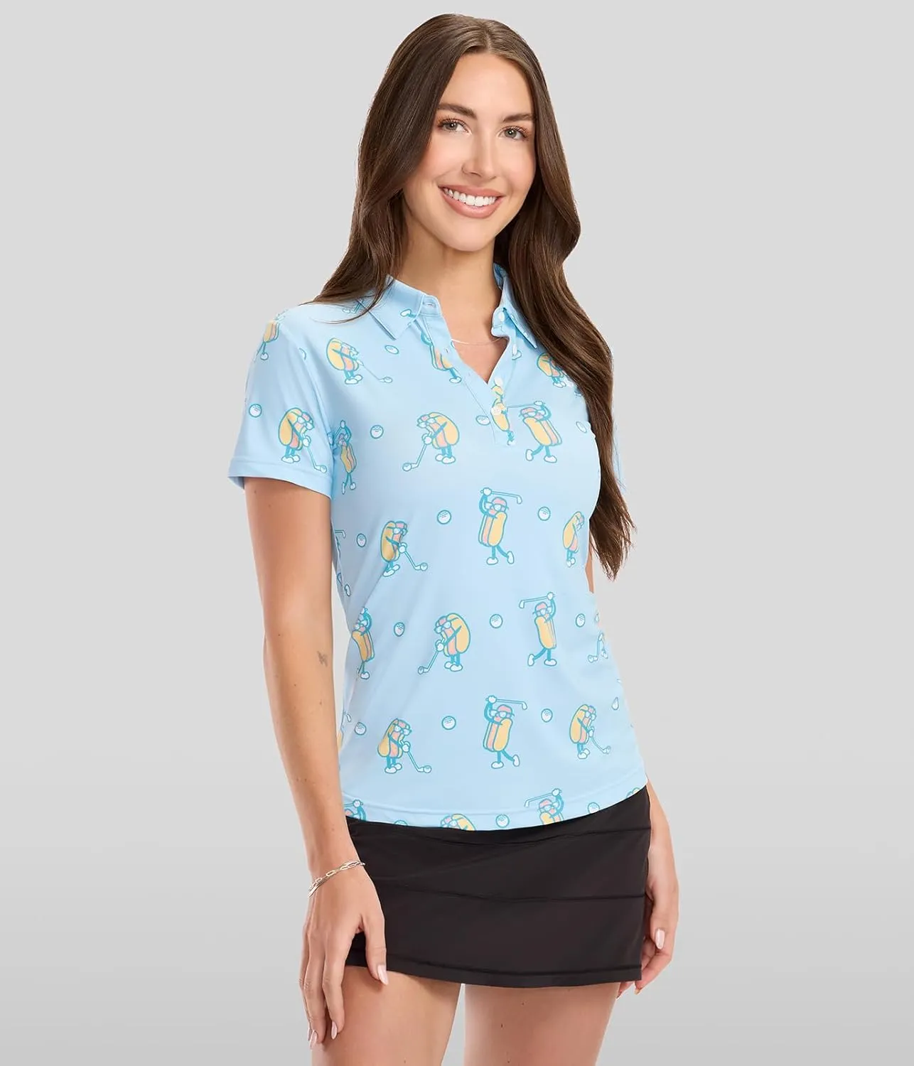 Tipsy Elves Quick Dry Women's Golf Shirt - Short Sleeve Tennis Shirts for Women - Cute Pickleball Outfits