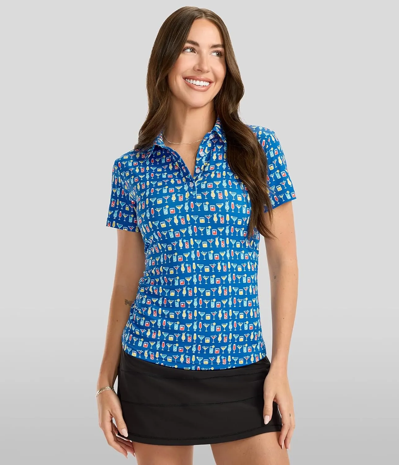 Tipsy Elves Quick Dry Women's Golf Shirt - Short Sleeve Tennis Shirts for Women - Cute Pickleball Outfits