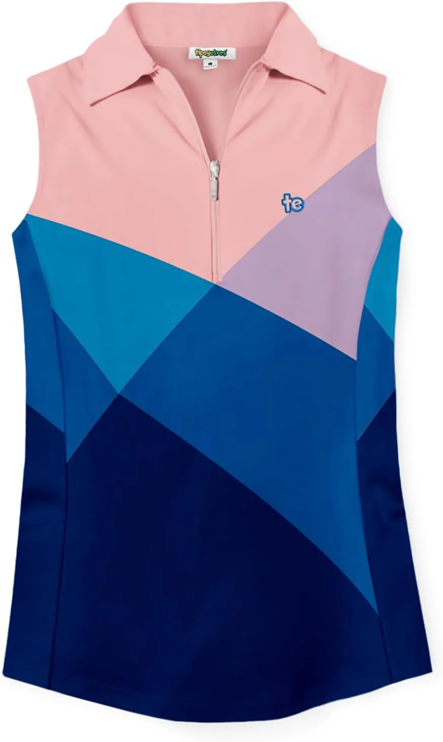 Tipsy Elves Quick Dry Women's Golf Shirt Sleeveless 1/4 Zip Tennis Shirts for Women Tank Top Polo Pickleball Outfits