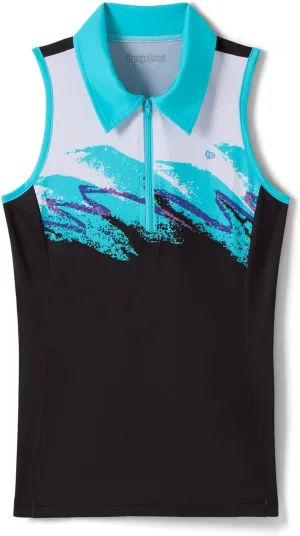 Tipsy Elves Quick Dry Women's Golf Shirt Sleeveless 1/4 Zip Tennis Shirts for Women Tank Top Polo Pickleball Outfits