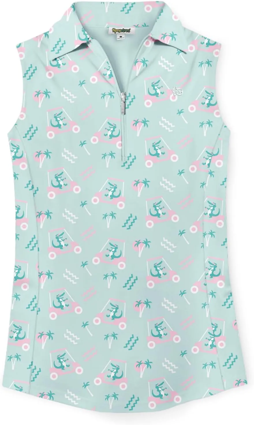 Tipsy Elves Quick Dry Women's Golf Shirt Sleeveless 1/4 Zip Tennis Shirts for Women Tank Top Polo Pickleball Outfits