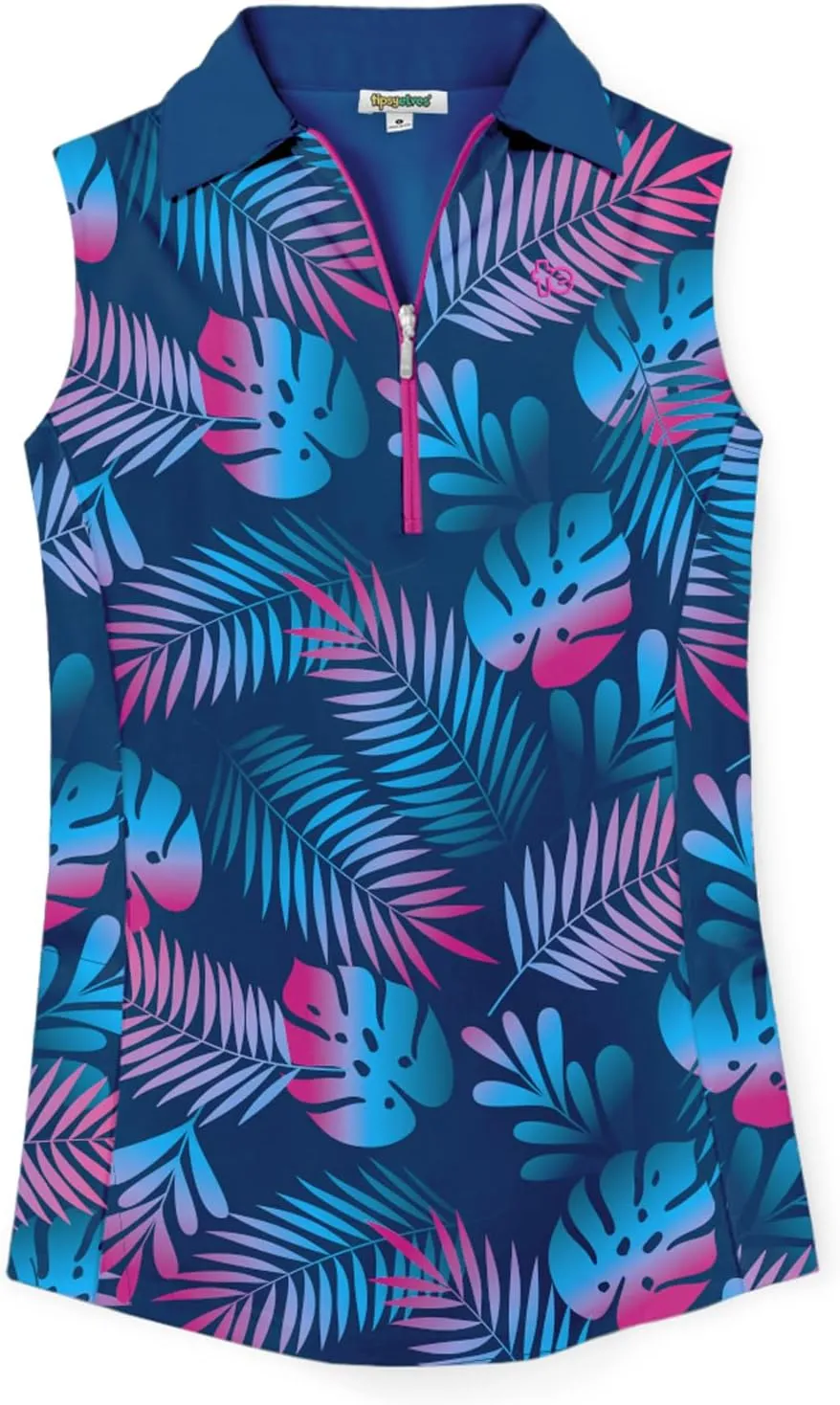 Tipsy Elves Quick Dry Women's Golf Shirt Sleeveless 1/4 Zip Tennis Shirts for Women Tank Top Polo Pickleball Outfits