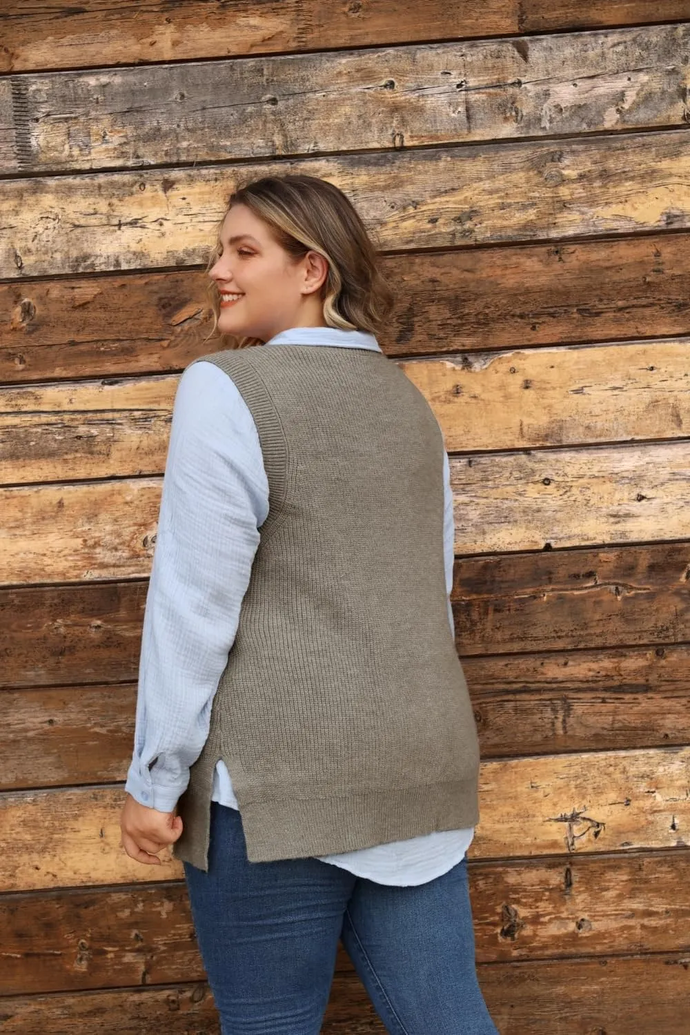 TIYOMI Plus Size Sweater Sleeveless Tops for Women Knitted Tank Tops XL-5XL