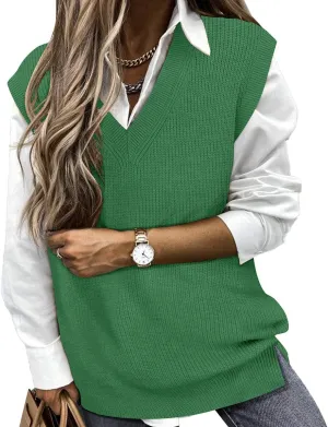 TIYOMI Plus Size Sweater Sleeveless Tops for Women Knitted Tank Tops XL-5XL