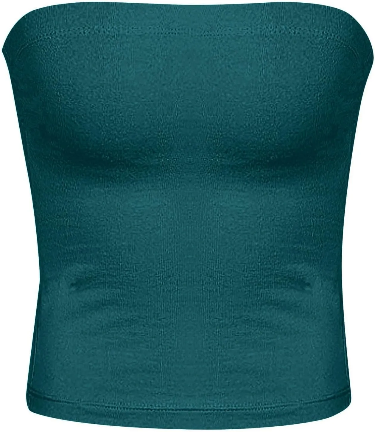 Tube Tops for Women Strapless Double Lined Crop Top Going Out Party Y2K Bandeau Summer Outfits