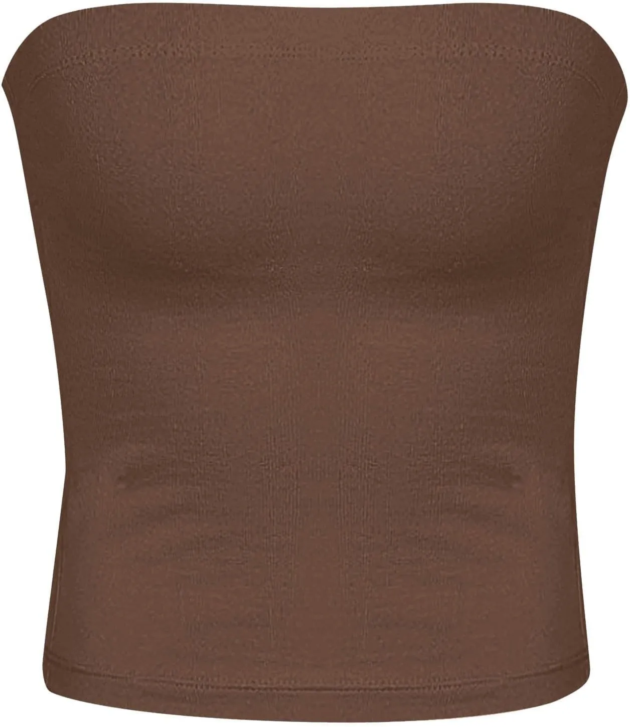 Tube Tops for Women Strapless Double Lined Crop Top Going Out Party Y2K Bandeau Summer Outfits