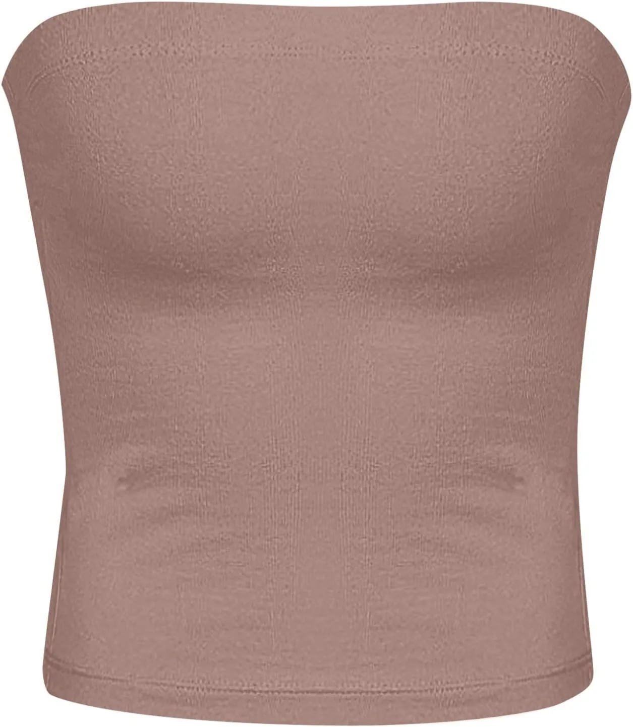 Tube Tops for Women Strapless Double Lined Crop Top Going Out Party Y2K Bandeau Summer Outfits