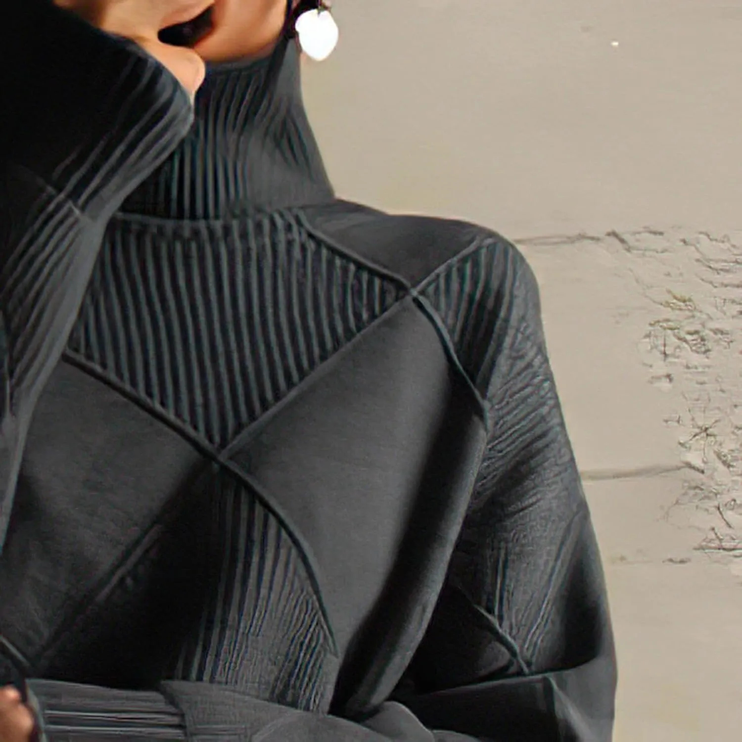 Turtleneck Sweater Women Long Sleeve Cable Knit Sweater Tops Fall Fashion Solid Color Oversized Pullover Tops