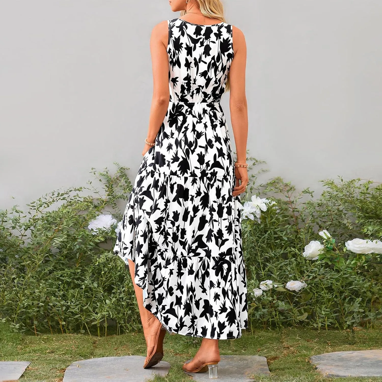 Vacation Dresses for Women Summer Maxi Dresses Sleeveless A Line Dresses Dressy Beach Dresses 2025 Vacation Long Dress